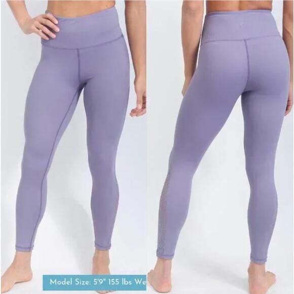 Zyia Flame Light & Tight High-Rise Leggings In Plum Size XS Active Gym Yoga - Picture 1 of 10
